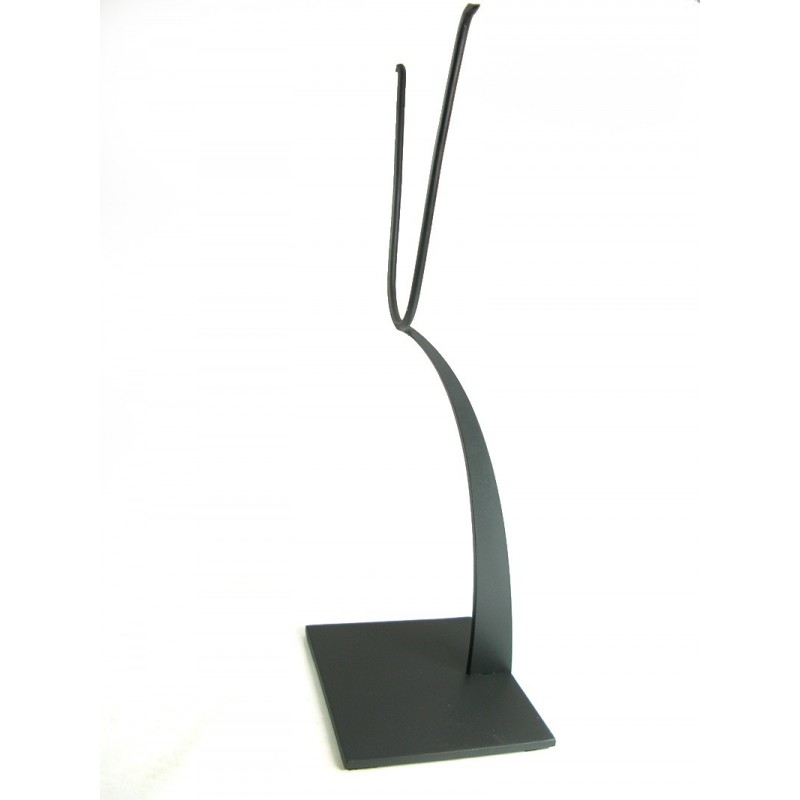 Supporto In Acciaio Per Maschera Africana In Legno &ndash; 5 Altezze &ndash; Nero